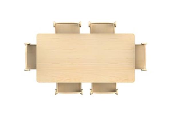 Natura Tisch medium, rechteckig, 112 x 56 cm, Gr. 0, TH 40 cm